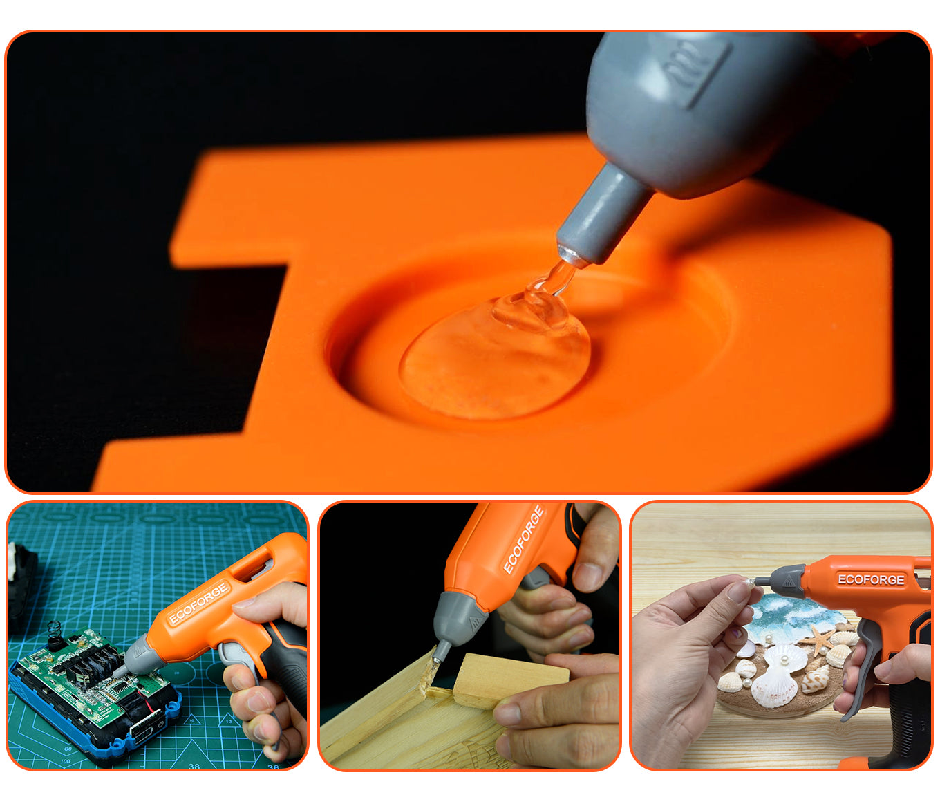 ECOFORGE Cordless Hot Glue Gun Kit